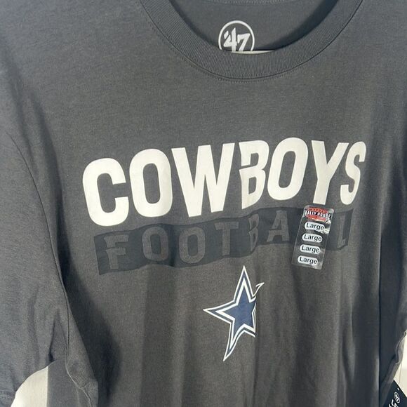 🔥🏈 “NWT” DALLAS COWBOYS FOOTBALL ‘47 Brand -Charcoal - Mens Large - NEW - Picture 3 of 7
